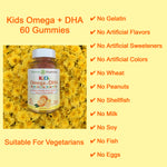 Load image into Gallery viewer, Kids Omega + DHA vegetarian gelatin-free gummies
