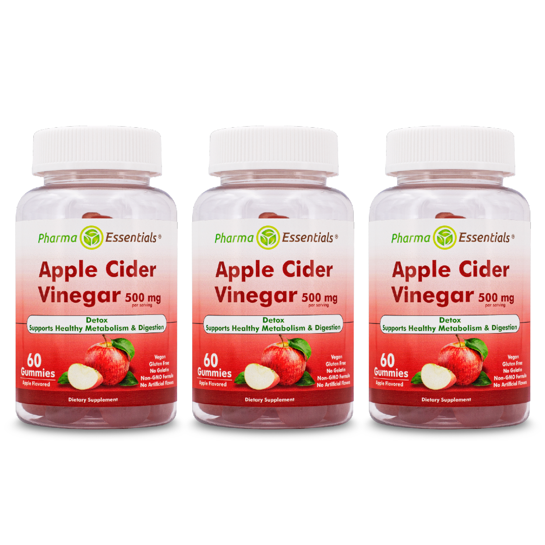 Apple Cider Vinegar gelatin-free (vegans and vegetarians) gummies detox and support healthy metabolism and digestion.