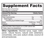 Load image into Gallery viewer, Supplement Facts Biotin 5000 mcg 90 Gummies vegetarian gelatin-free gummies 
