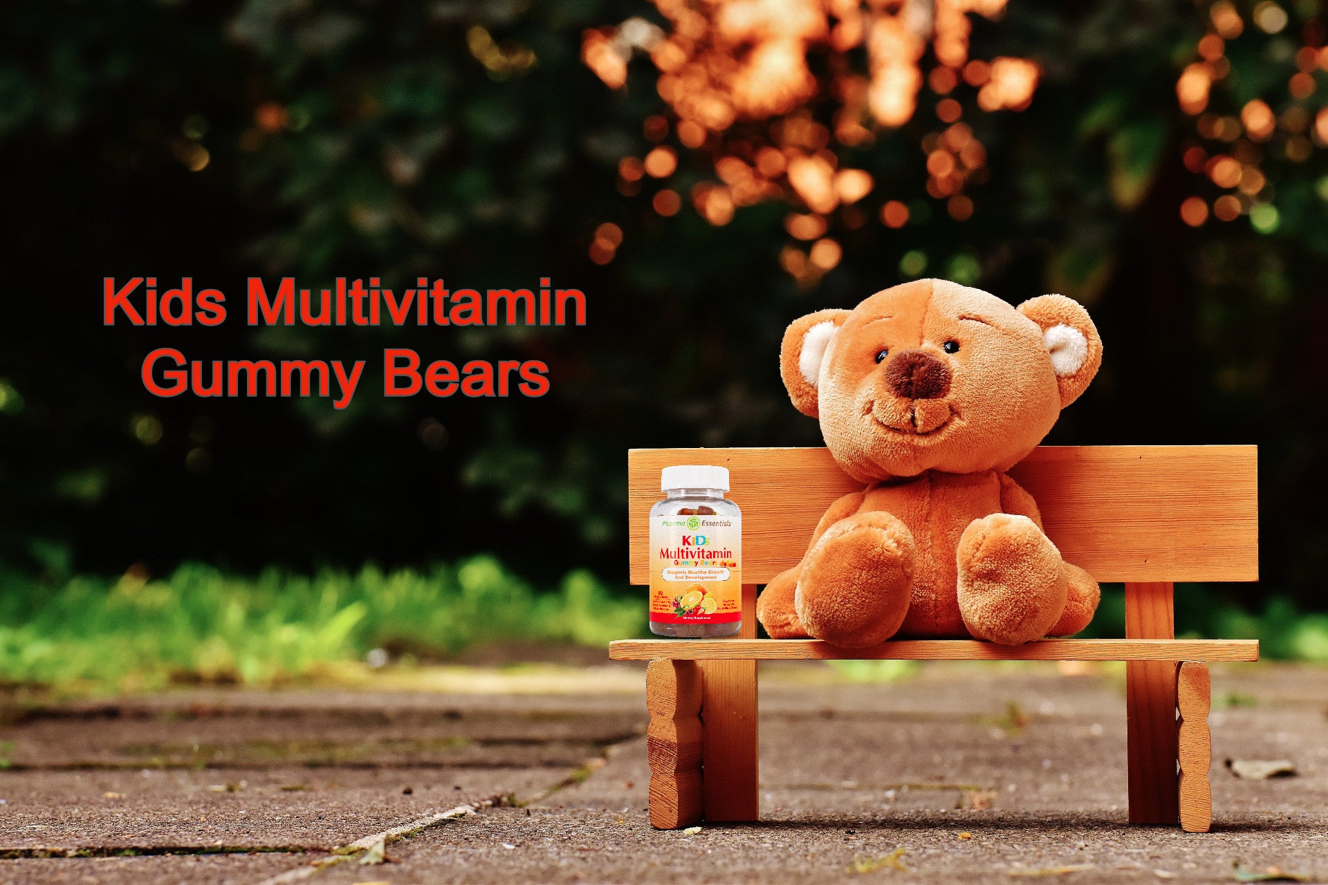 Kids Multivitamin Gummy Bears, vegetarian, Gelatin-Free, Halal certified.