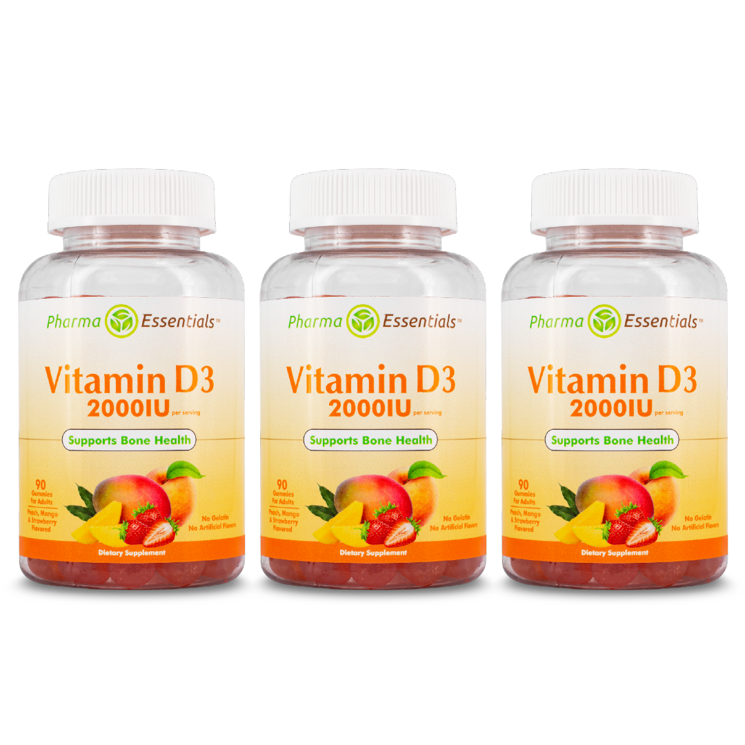 Vitamin D3 2000 IU 90 Gummies (Pack of 3)