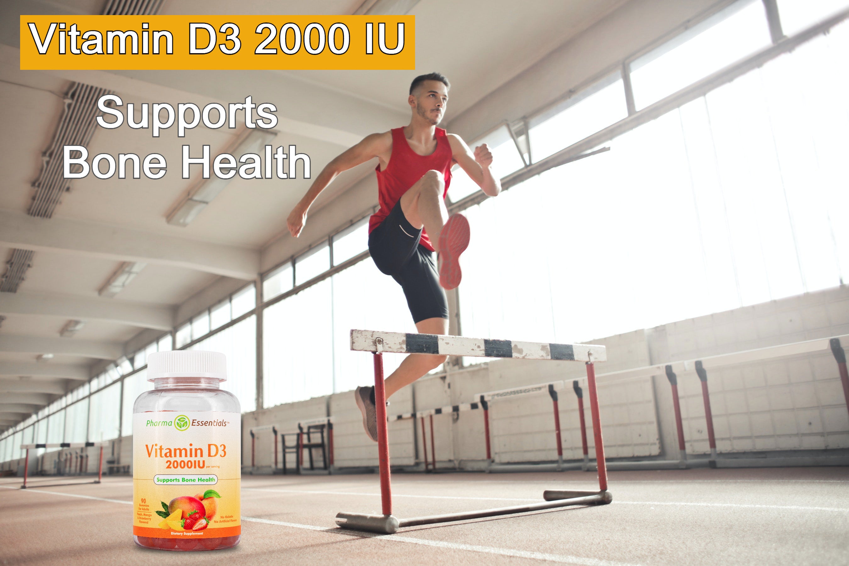 Vitamin D3 2000 IU gelatin-free gummies