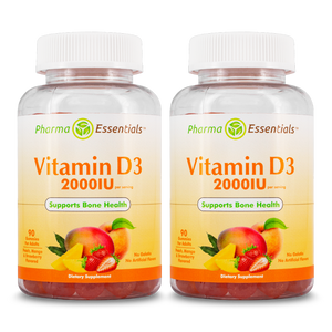 Vitamin D3 2000 IU 90 Gummies (Pack of 2)