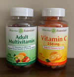 Load image into Gallery viewer, Adult multivitamin 90 Gummies &amp; Vitamin C 250 mg 90 Gummies vegetarian gelatin-free gummies
