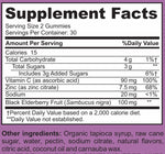 Load image into Gallery viewer, Supplement Facts Elderberry vegetarian, gelatin-free 60 Gummies
