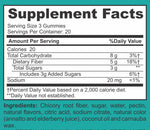Load image into Gallery viewer,  Supplement Facts Fiber 5gm with Chicory Root Fiber, vegetarian gelatin-free gummies
