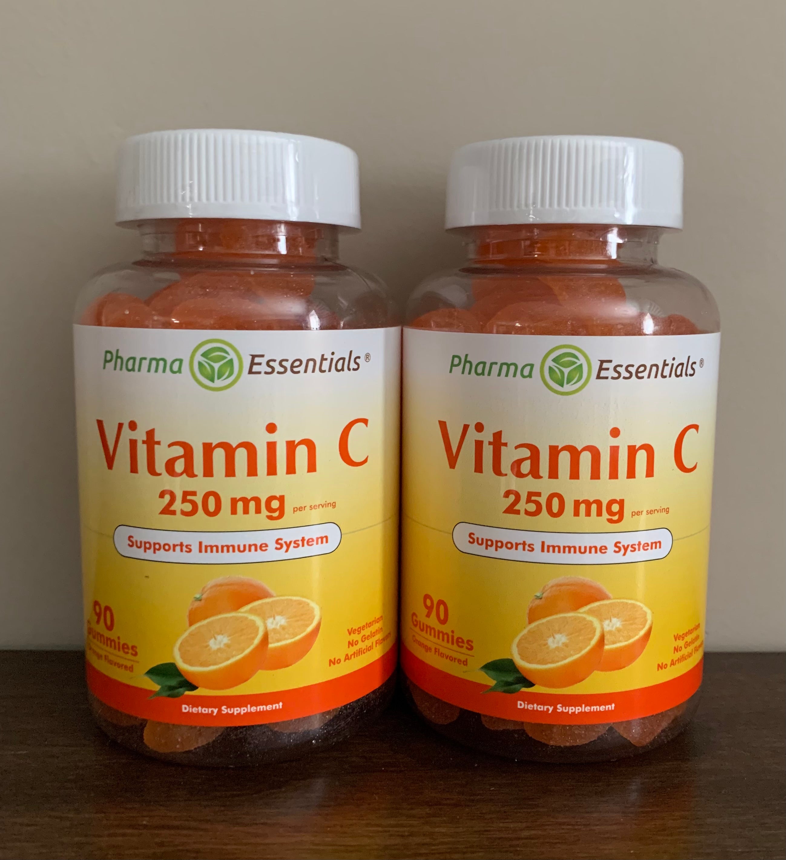 Supplement Facts Vitamin C 250 mg vegetarian, gelatin- free 90 gummies 